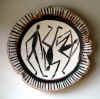 Earthenware Platter with Black Figures